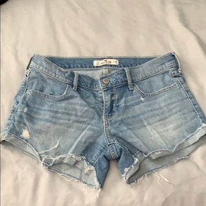 Hollister light blue denim shorts